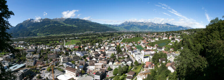 Panorama of Liechtenstein, Vaduz City